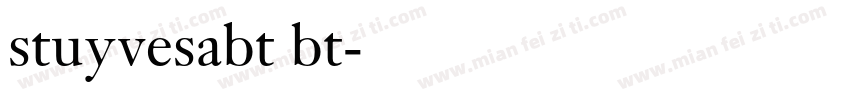 stuyvesabt bt字体转换